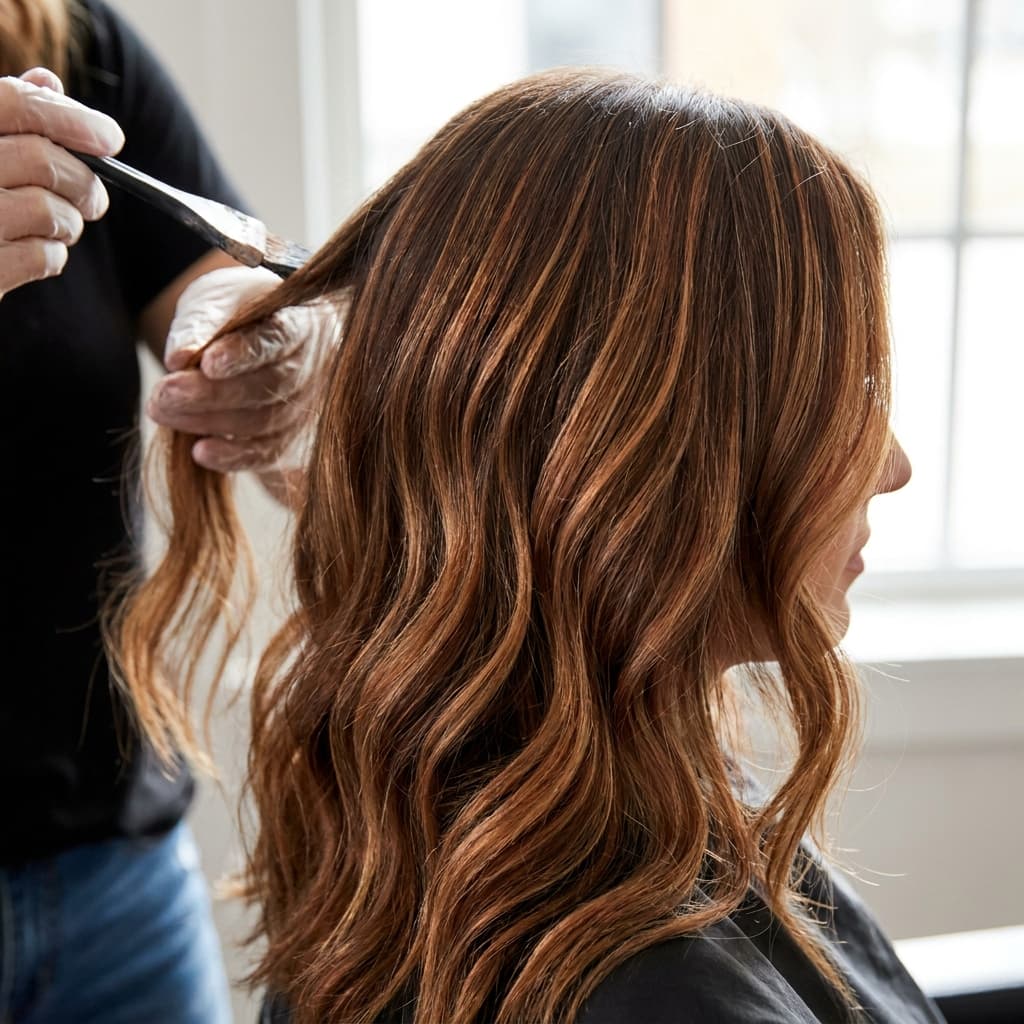 Technique de balayage aux reflets cuivrés