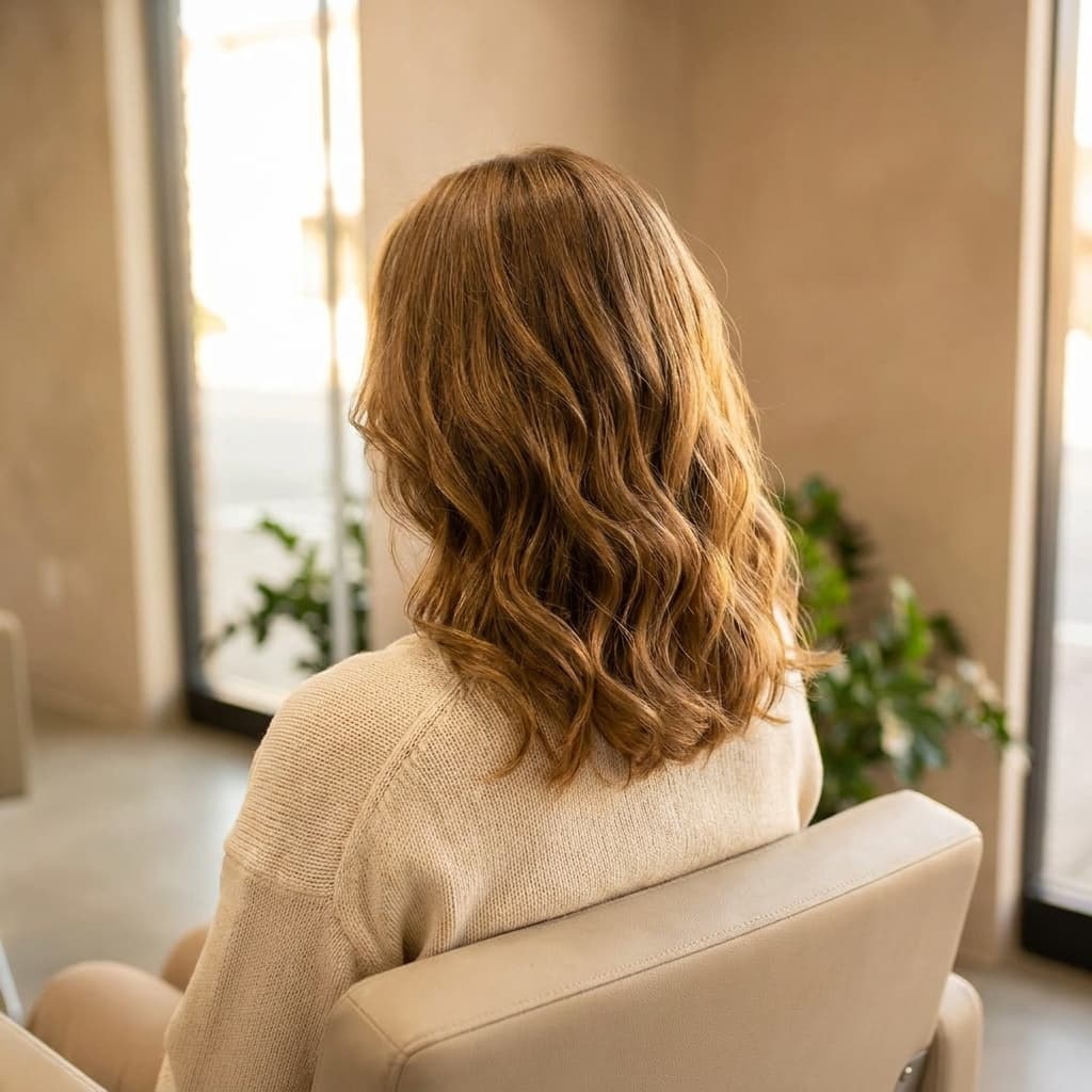 Cheveux ondulés après un brushing